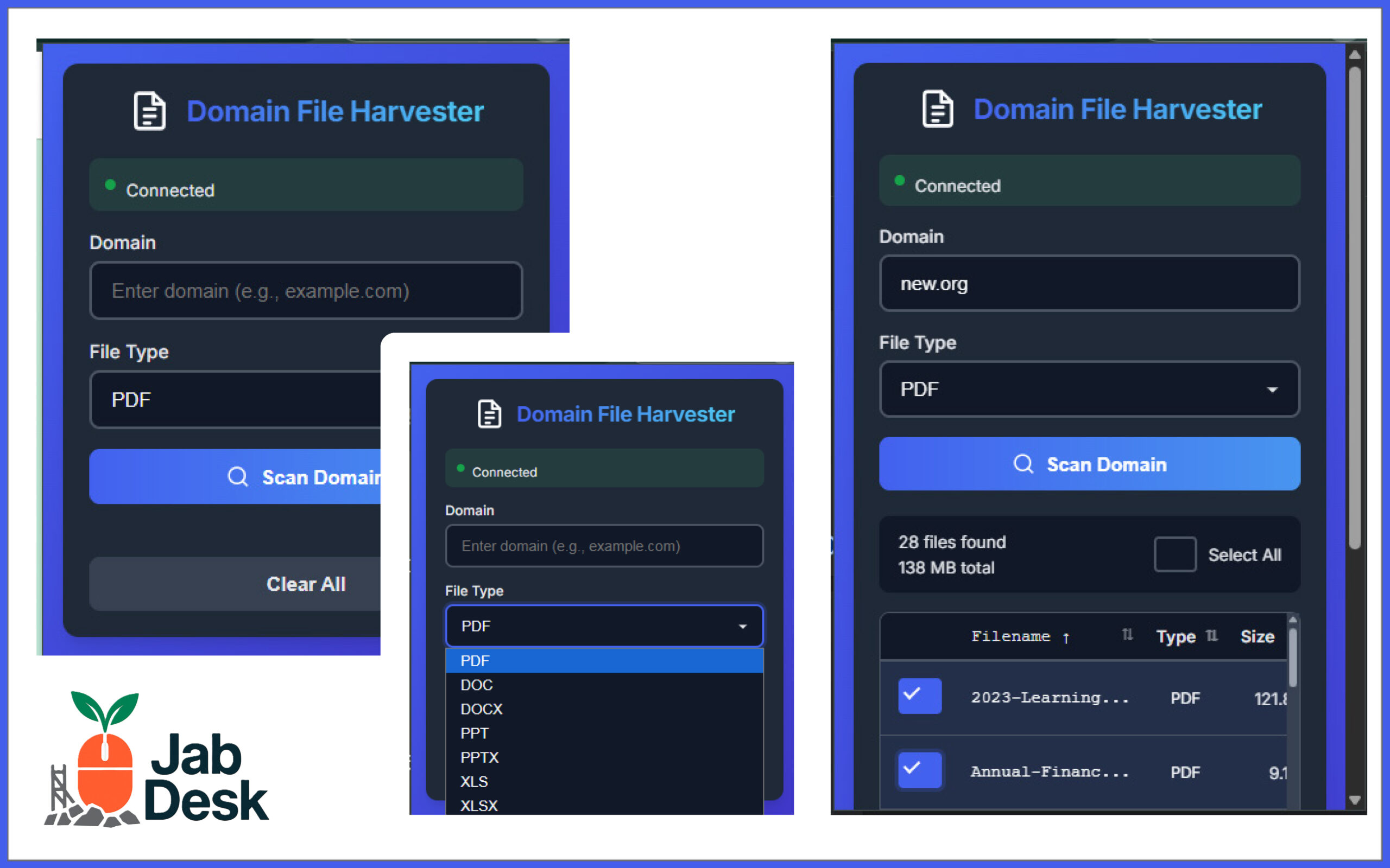 Domain File Harvester screen shots1 1280x800