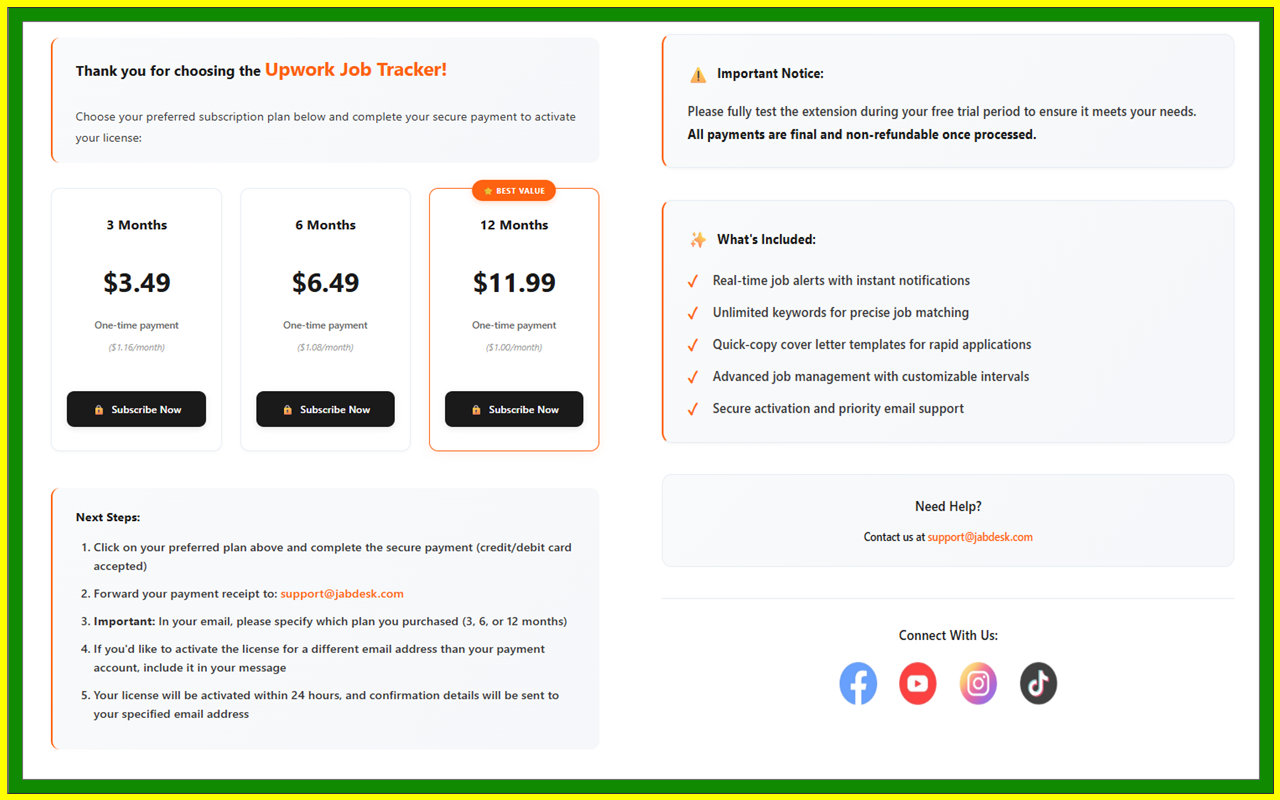 Upwork Job Tracker screen shots3